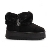 Europeon Union Women Black Chamois Half Boot #3262
